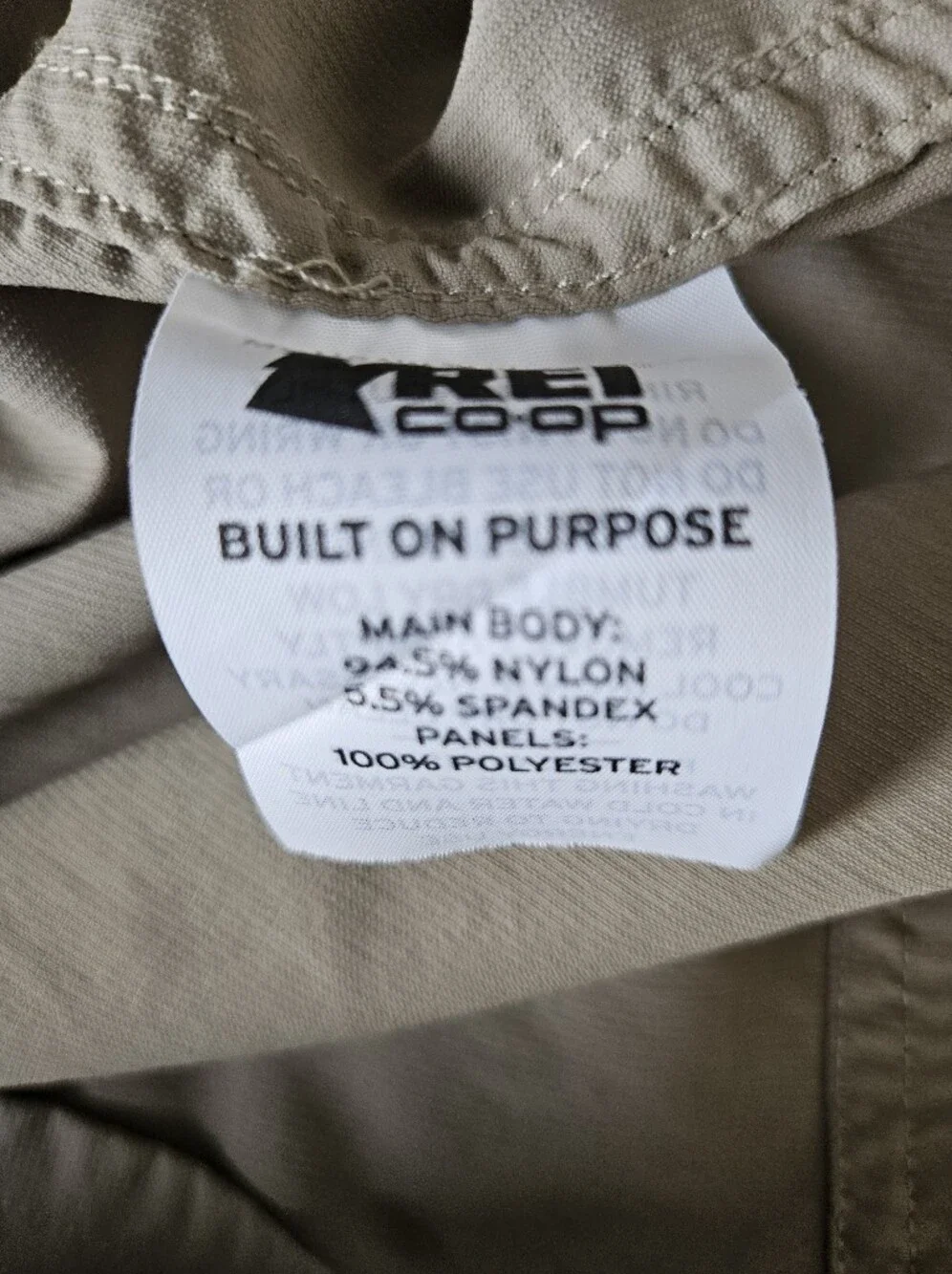 REI Light Khaki Button-Front Long Sleeve Shirt MEDIUM - Picture 11 of 12